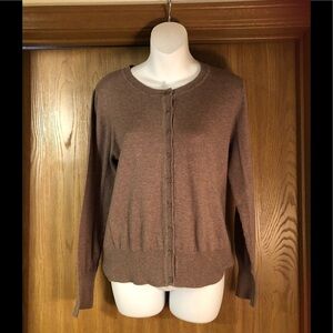 Sonoma brown button down sweater -L​​​​